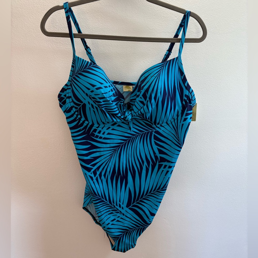 Islander Blue Palm One Piece Swimsuit 18